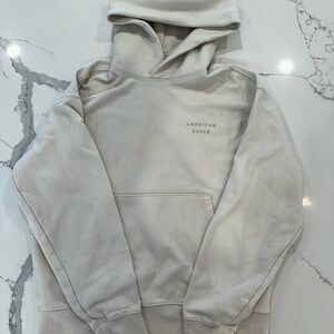 American Eagle Light Cream Logo Pullover